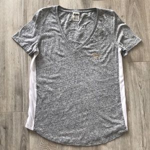 Bling grey v neck tshirt